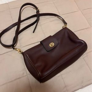 Vintage Coach Crossbody - Brown Leather